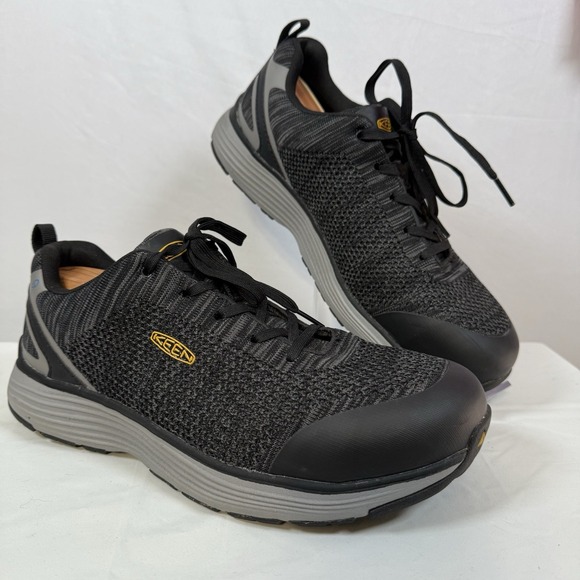 Keen Shoes - KEEN Women's Low-Cut Sparta Alloy-Toe ESD Work Shoes Black/Grey-Flannel Size 8.5